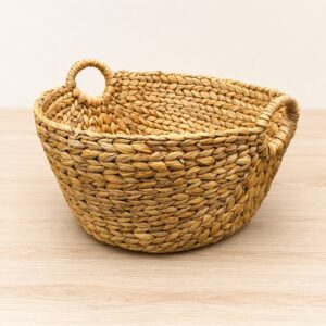 Boat shaped water hyacinth basket, vase tray, and rattan decor-01 Boat shaped water hyacinth basket, vase tray, and rattan decor