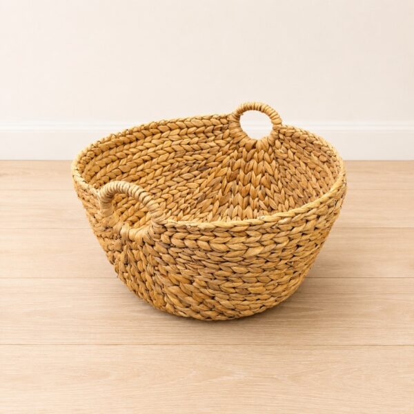 Boat shaped water hyacinth basket, vase tray, and rattan decor-02 Boat shaped water hyacinth basket, vase tray, and rattan decor