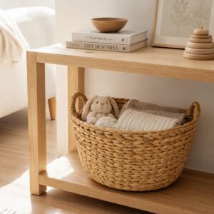 Boat shaped water hyacinth basket, vase tray, and rattan decor-07 Boat shaped water hyacinth basket, vase tray, and rattan decor