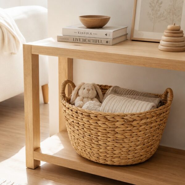 Boat shaped water hyacinth basket, vase tray, and rattan decor-07 Boat shaped water hyacinth basket, vase tray, and rattan decor
