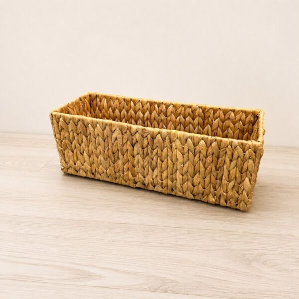 Long Rectangular Water Hyacinth Storage Basket No Handles-07 Long Rectangular Water Hyacinth Storage Basket No Handles