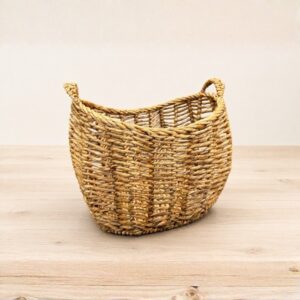 Set Of 2 Oval-Shaped Water Hyacinth Basket (1) Set Of 2 Oval-Shaped Water Hyacinth Basket