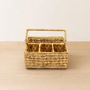 Water-hyacinth-utensil-caddy-with-handle-divided-flatware-organizer (1) Water Hyacinth Utensil Caddy with Handle Divided Flatware Organizer