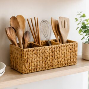 Water hyacinth utensil holder-07 Water hyacinth utensil holder