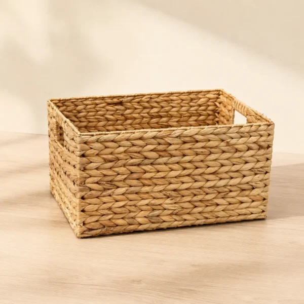 rectangular-water-hyacinth-basket (1) Rectangular Water Hyacinth Storage Baskets — Set of 4 or Buy Individually