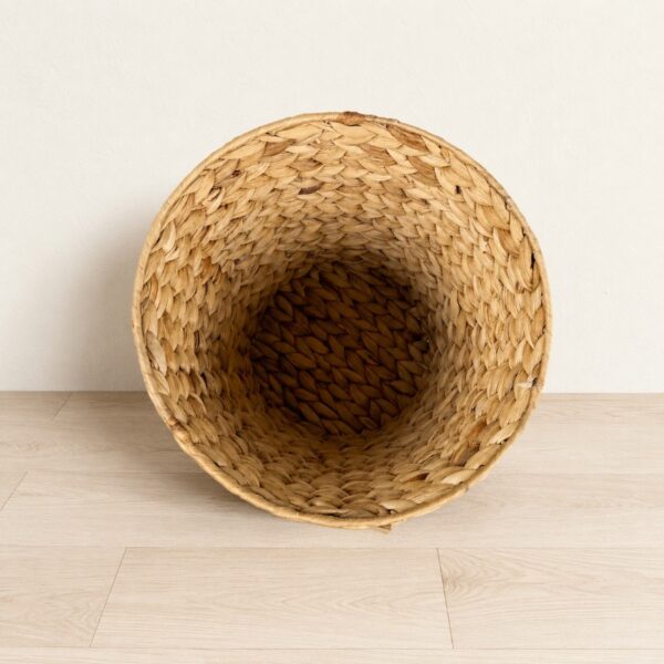 Round Water Hyacinth Waste Basket-03 Round Water Hyacinth Waste Basket